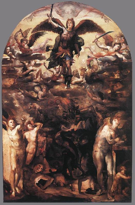 BECCAFUMI, Domenico Fall of the Rebellious Angels gjh France oil painting art